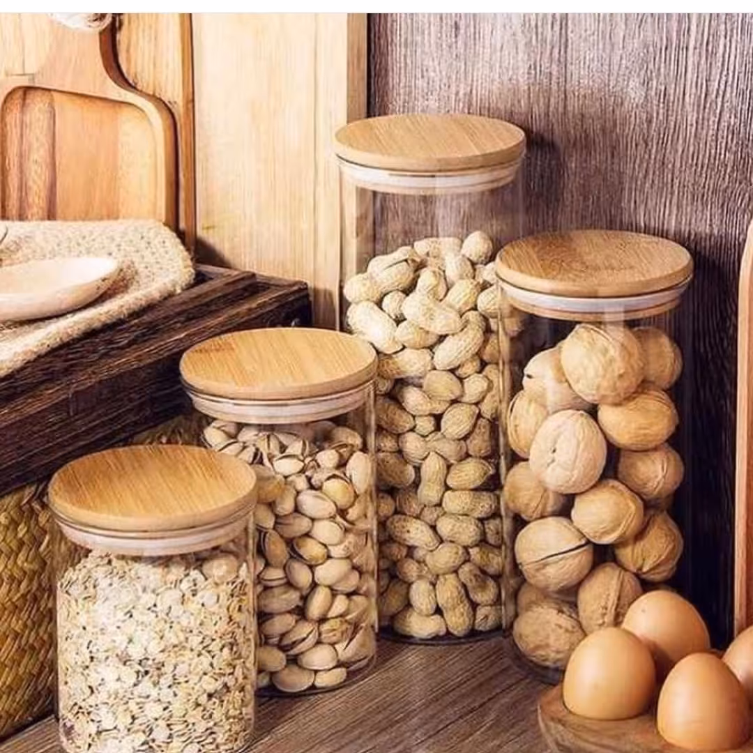 بانکه های پیرکس درب بامبو 