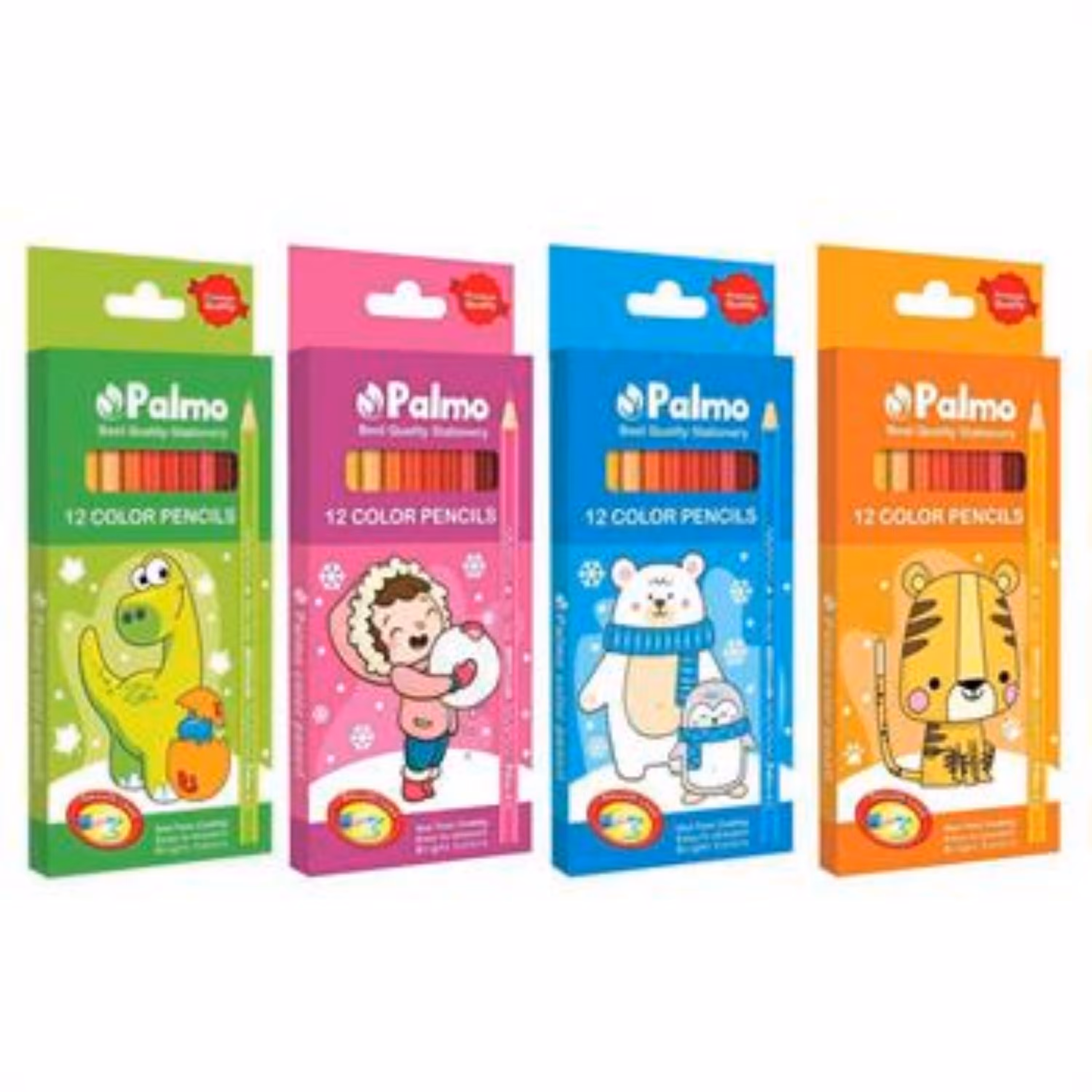 مداد رنگی 12 رنگ پالمو جعبه مقوا