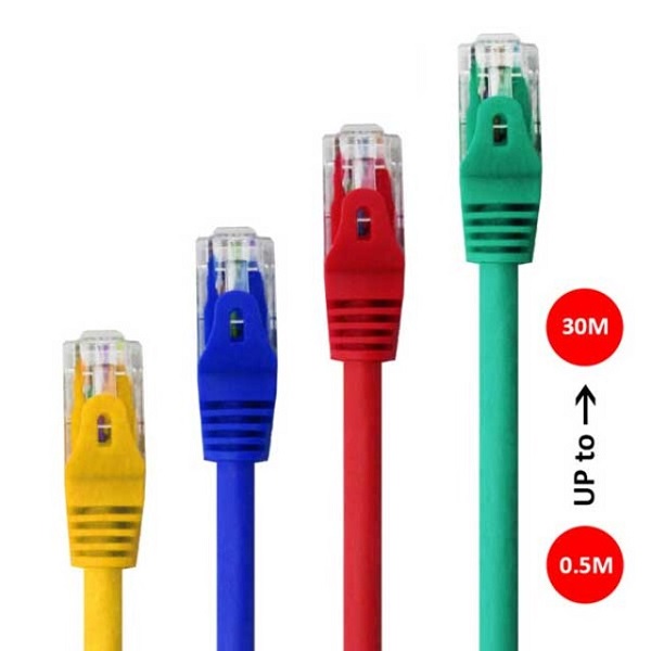 کابل شبکه پچ کورد Cat6 UTP طول 50 سانتی متر کی نت مدل K-NCP6U005