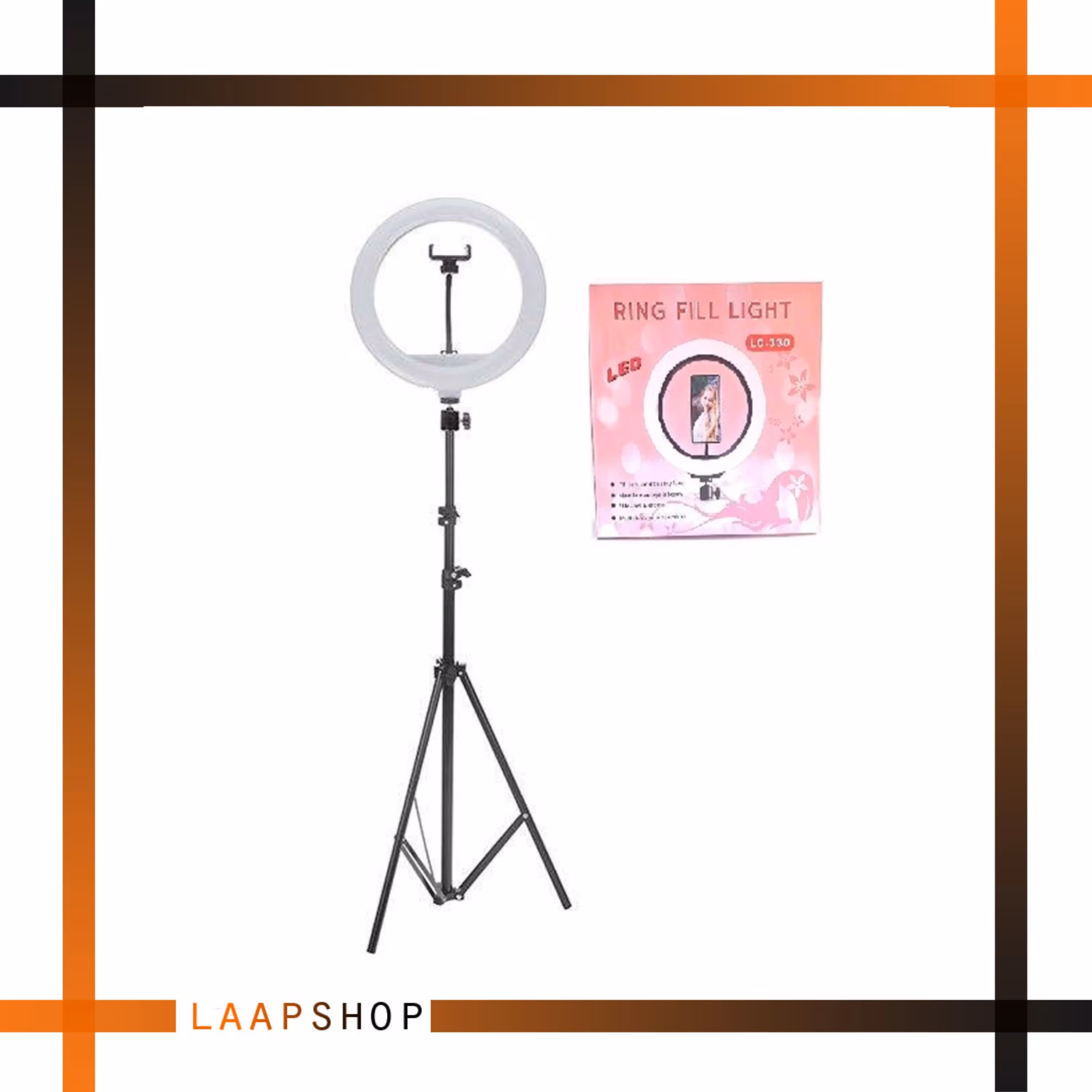 رینگ لایت حرفه ای مدل LC-330 به همراه سه پایه 2 متری