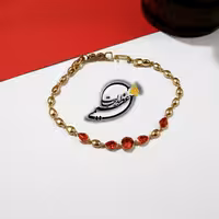 دستبند  نگین کاری قرمز شیک و  بسیار زیبای برند Xuping از جنس مس و روکش طلا  و رنگ ثابت و ضد حساسیت کاملا مشابه طلا  کد 1