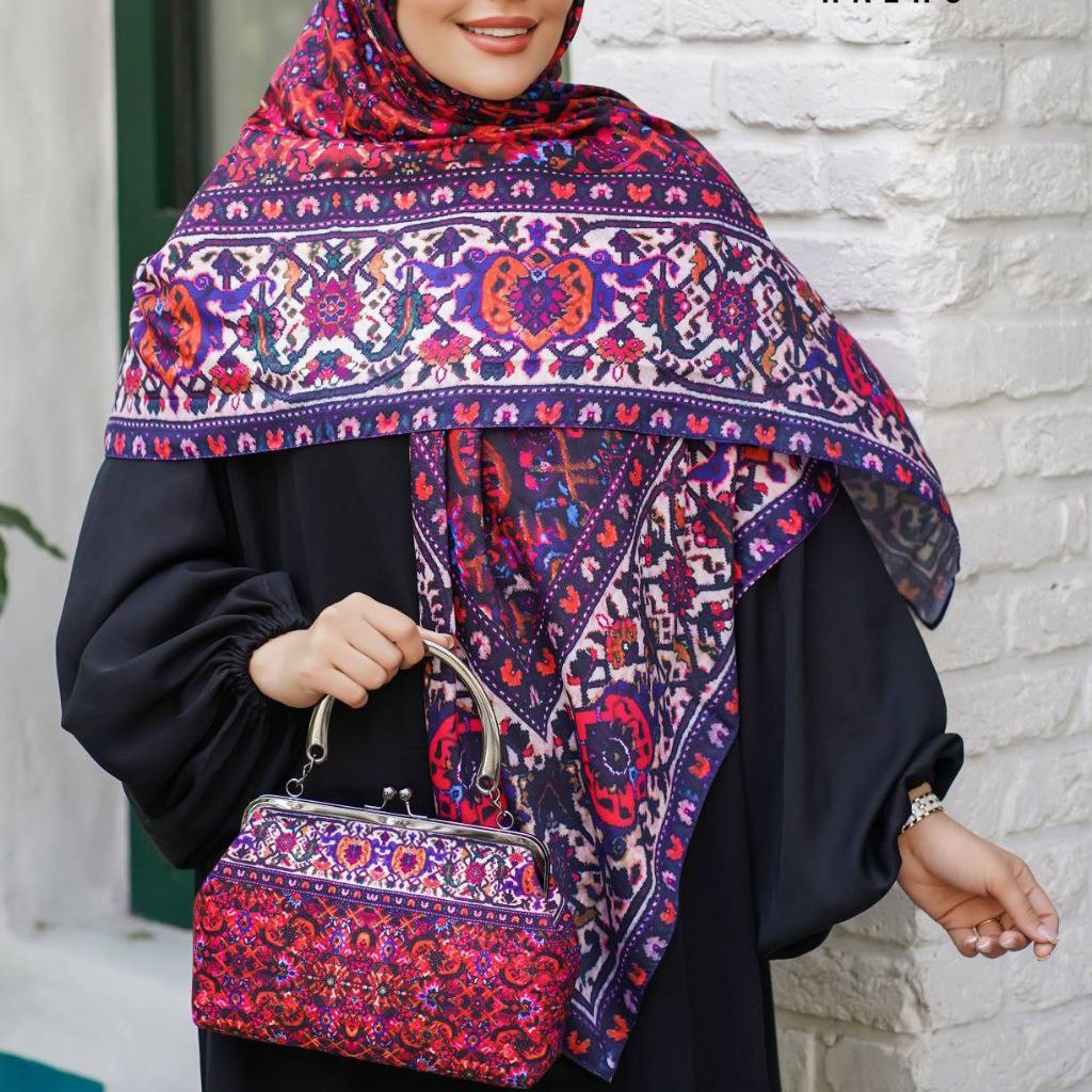 ست کیف و روسری قرمز