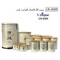 سرویس آشپزخانه 16 پارچه درب بامبو یونیک کد 9085 کرم