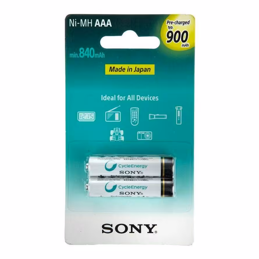 باتری نیم قلمی قابل شارژ سونی NH-AAA-B2GN بسته 2 عددی