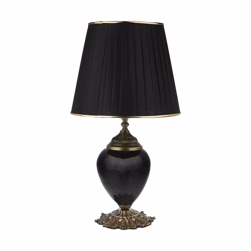 آباژور مشکی طرح کلاسیک چراغ خواب کد 255