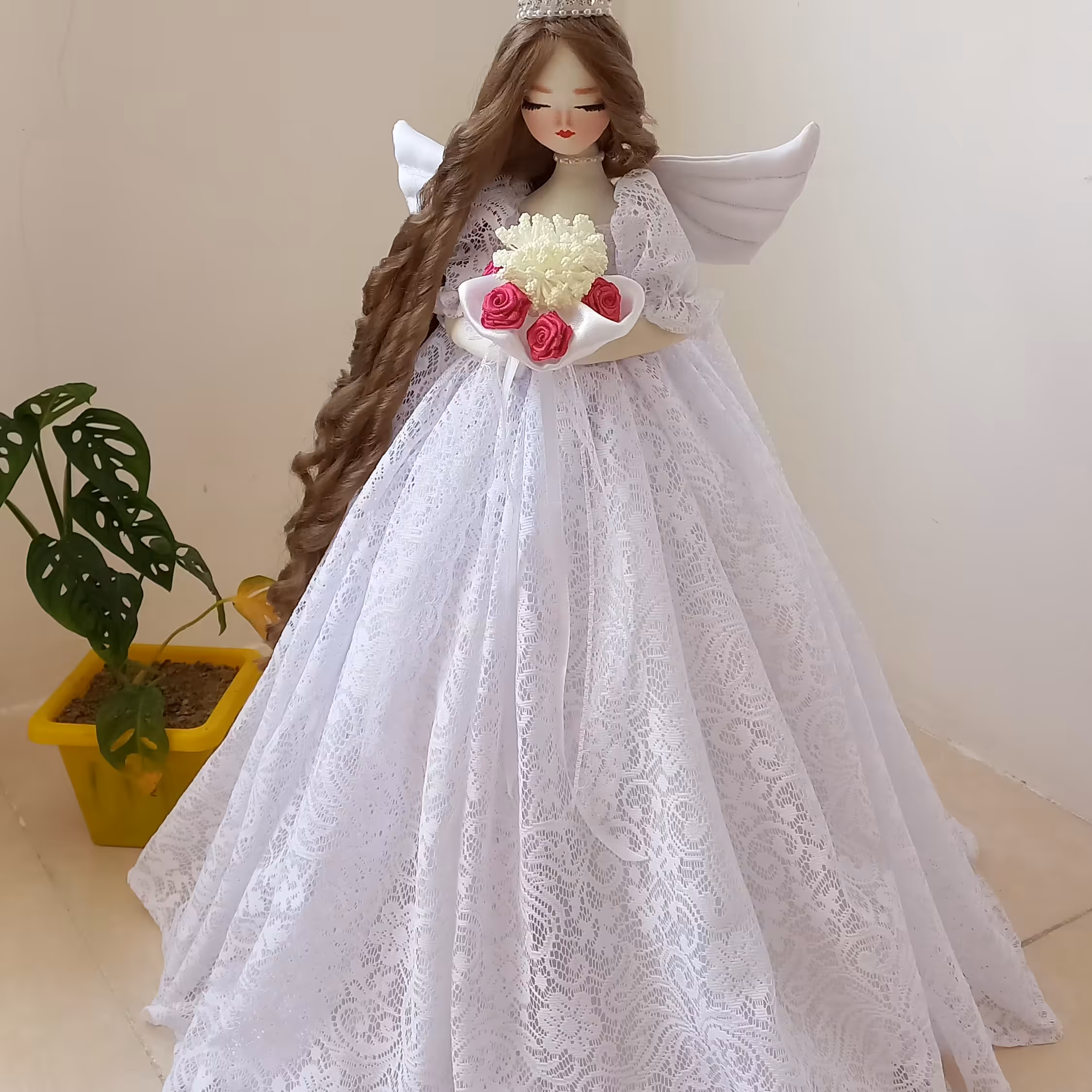 گیپور رنگ شیری فوق العاده زیبا