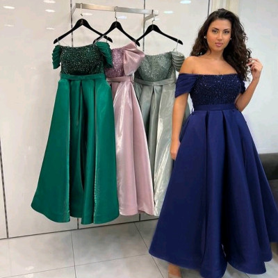 پیراهن شب زنانه ساتن مدل مجلسی