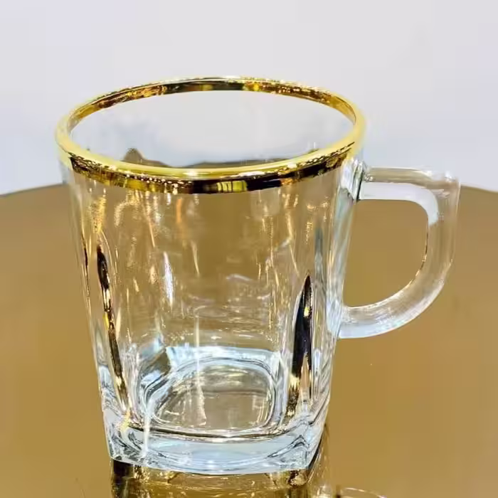 ماگ چایخوری لب طلا و نقره