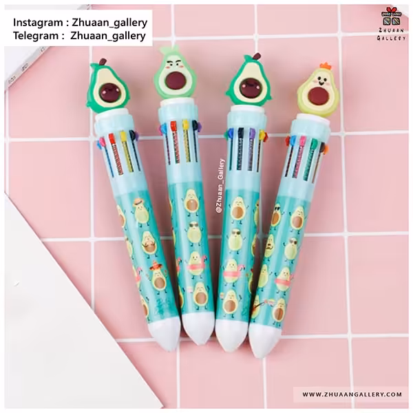 خودکار 10 رنگ طرح آووکادو