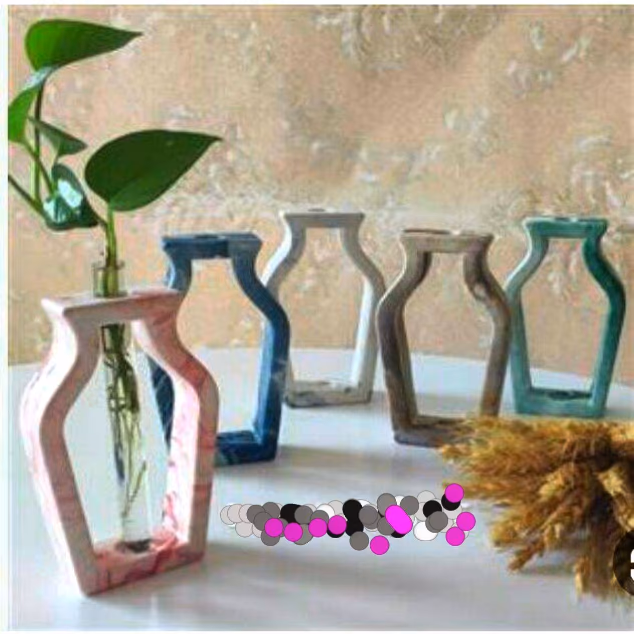 گل جای کوزه ای ارتفاع 10 سانت 