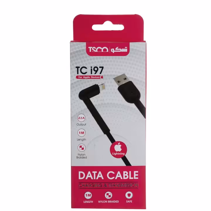 کابل شارژ  ایفون تسکو اصلی TSCO TC i97 لایتنینگ سیم شارژ اپل سرکج اورجینال apple iphone lightning سیم گوشی موبایل ایفون