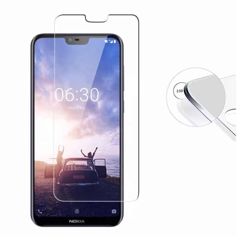 گلس نوکیا nokia 6.1 plus محافظ صفحه نمایش شفاف نوکیا X6 ایکس شش x6 خشگیر شش و یک پلاس TA-1083 TA-1103 TA-1116