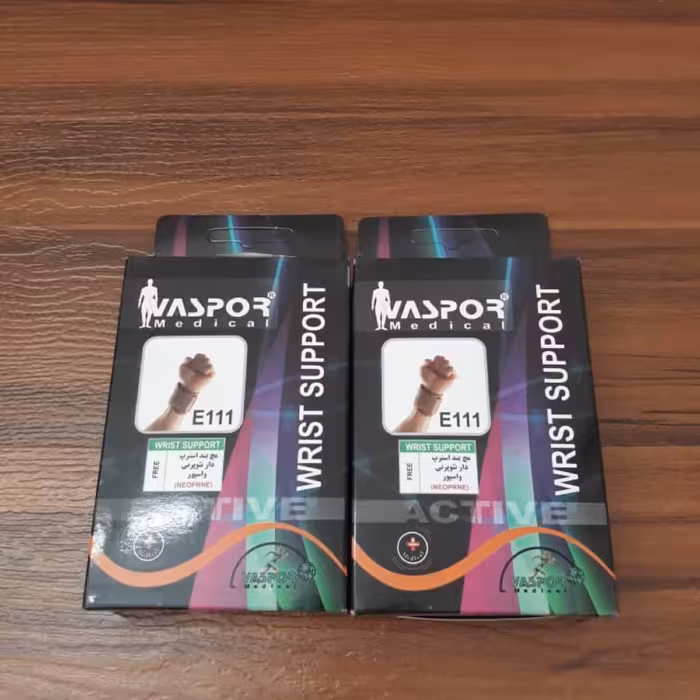 مچ بند طبی استرپ دار فری سایز(رنگ کرم و مشکی)