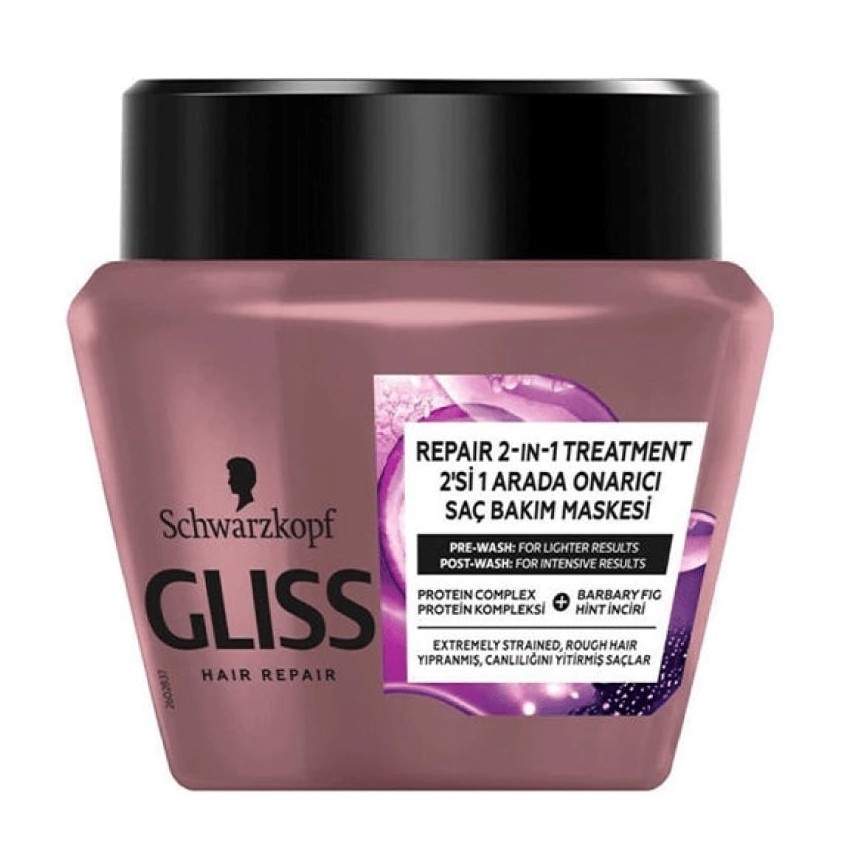ماسک مو ترمیم کننده عمیق گلیس GLISS حجم 300 میل