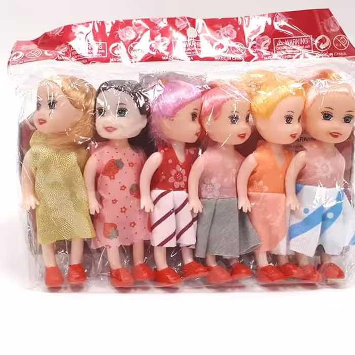عروسک کوچک پلاستیکی  عروسک شش عددی   