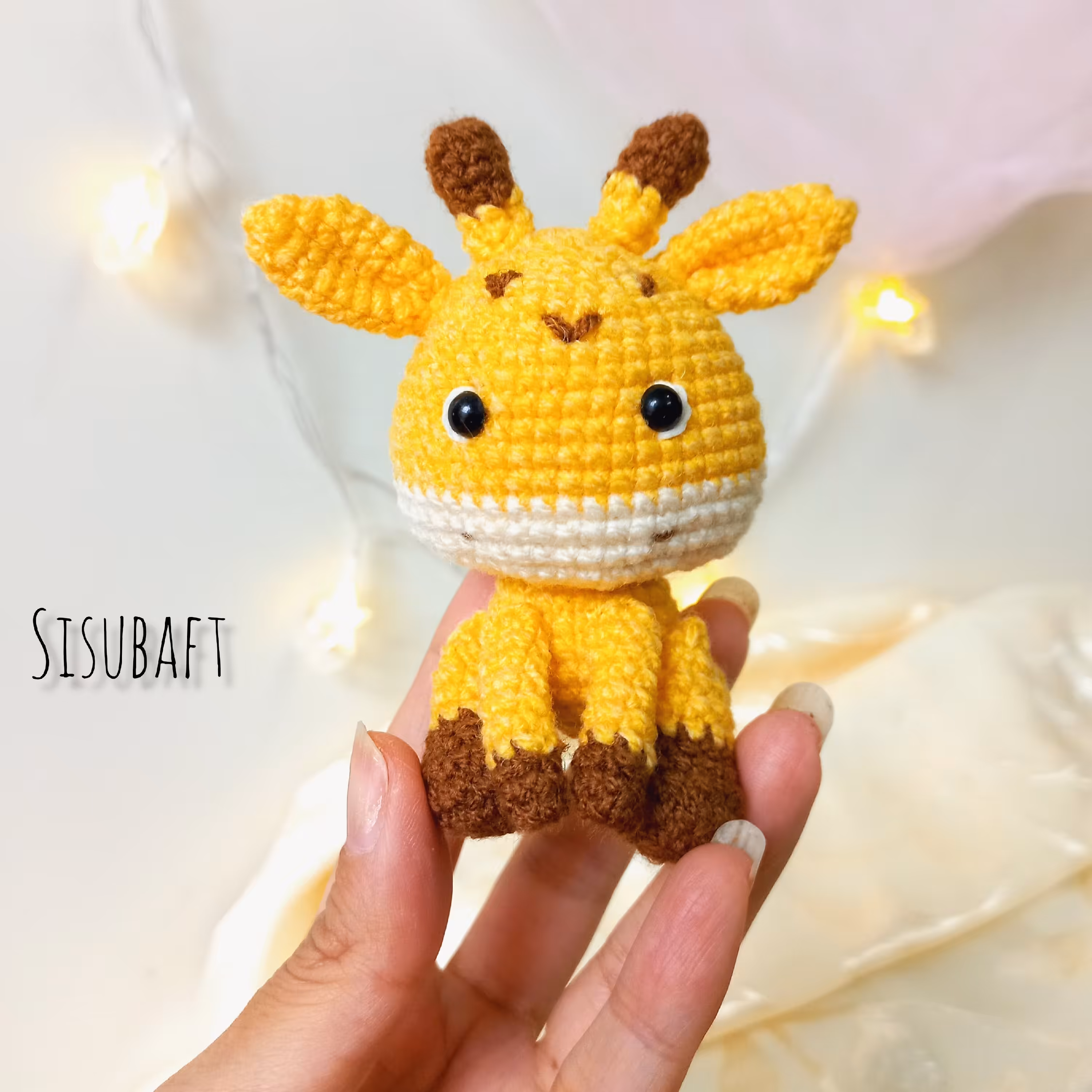 عروسک بافتنی زرافه کوچولو ایمن برای کودکان و قابل شستشو
