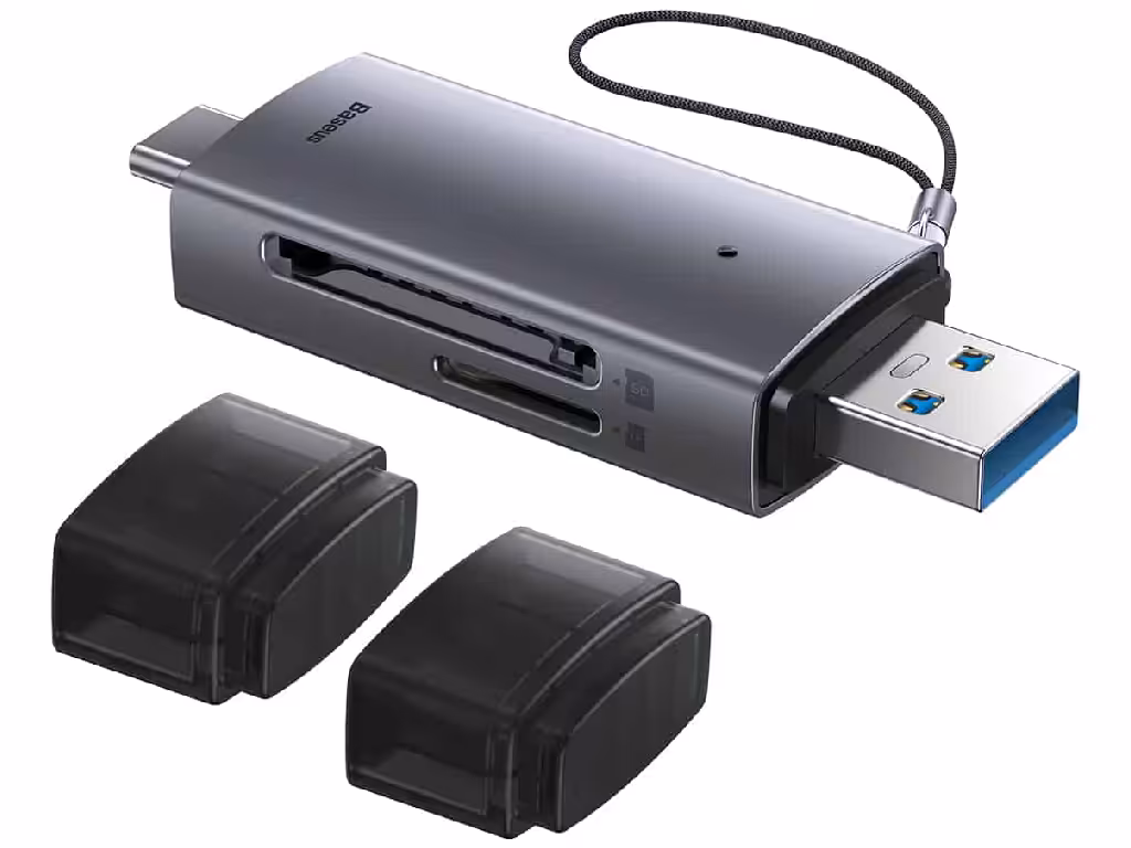 کارت‌ خوان یواس‌بی به تایپ‌سی بیسوس Baseus AirJoy Series Card Reader USB3.0 Single Read WKQX070301