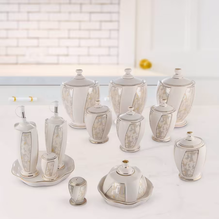 پا سماوری 14 پارچه برند پرستیژ کد 515 سفید 