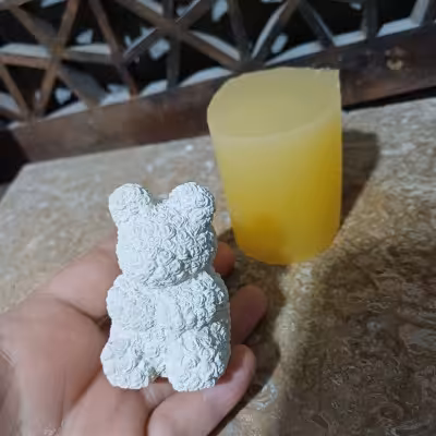 قالب سیلیکونی تدی گل گلی 6 سانتی