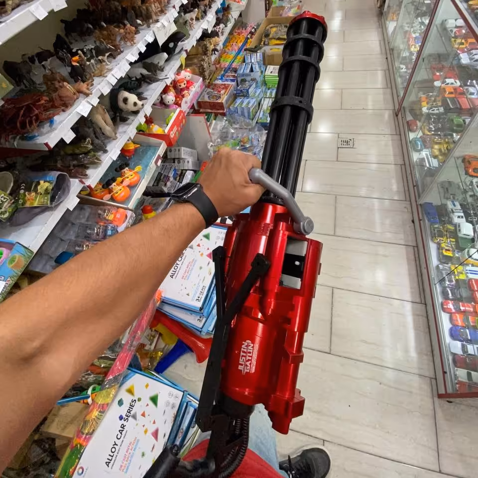 اسباب بازی تیربار پوکه پران شارژی مسلسل 