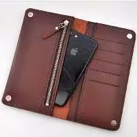 کیف پول چرم طبیعی دست دوز کد445