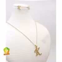 نیم ست استیل طلایی حرف K