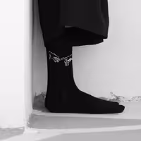 جوراب دست خدا ساقدار زمینه مشکی اسپرت