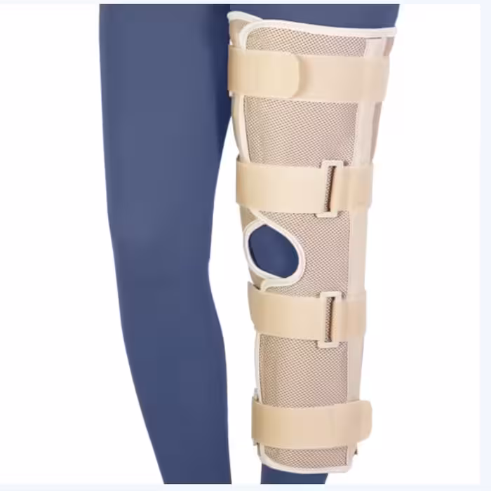 ثابت کننده زانو با پارچه سه بعدی و بارهای پلی کربنات مدل طب و صنعت کد 43100 در سایزهای مختلف 