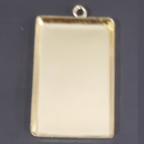 گردنبند برنجی تو پر مدل مستطیل