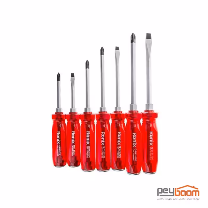 مجموعه 7 عددی پیچ گوشتی ضربه خور رونیکس مدل RH-2906