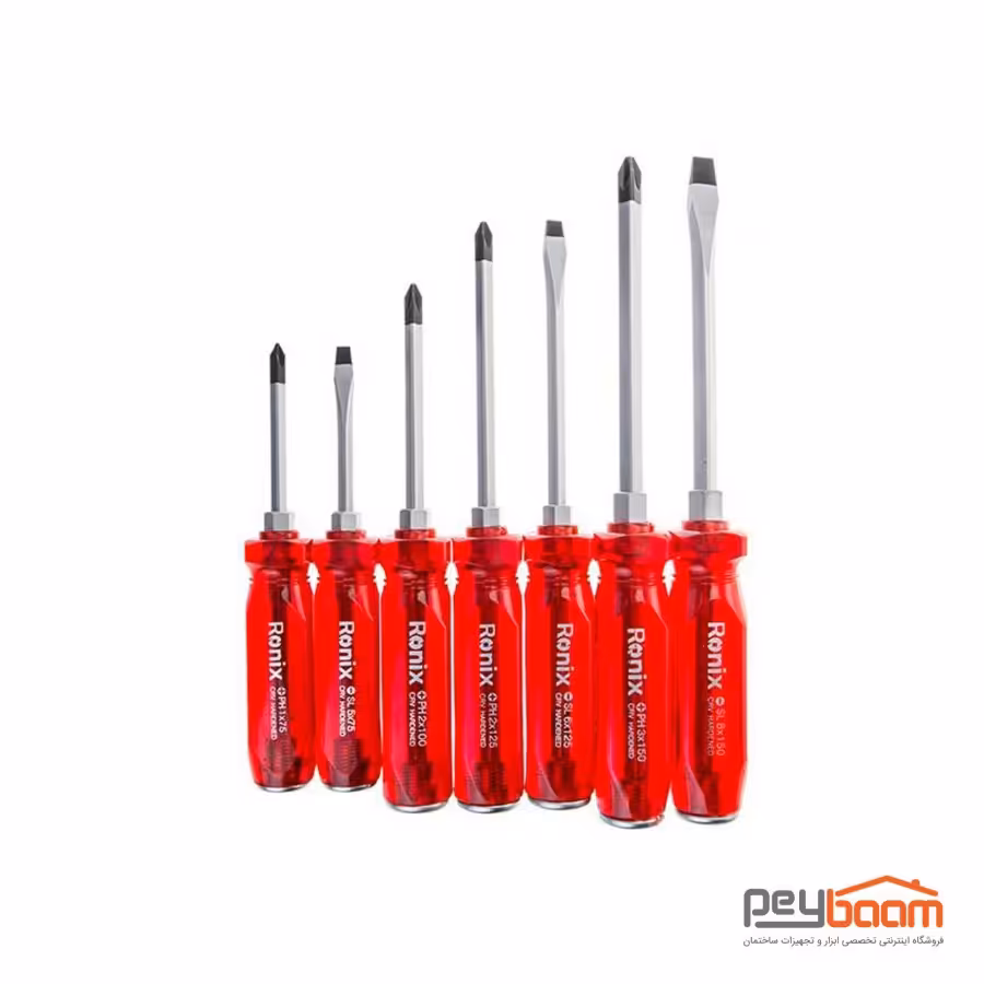 مجموعه 7 عددی پیچ گوشتی ضربه خور رونیکس مدل RH-2906