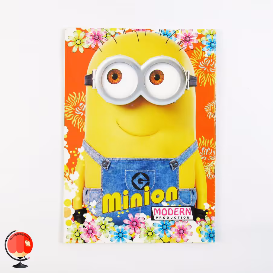 دفتر رسم شطرنجی 1 سانت طرح مینیون