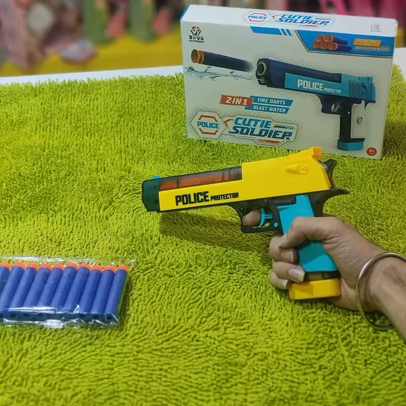 اسباب بازی تفنگ کلت آبپاش تیرفومی تفنگ اسباب بازی بی خطر تفنگ اب پاش تفنگ کولت تیر فومی