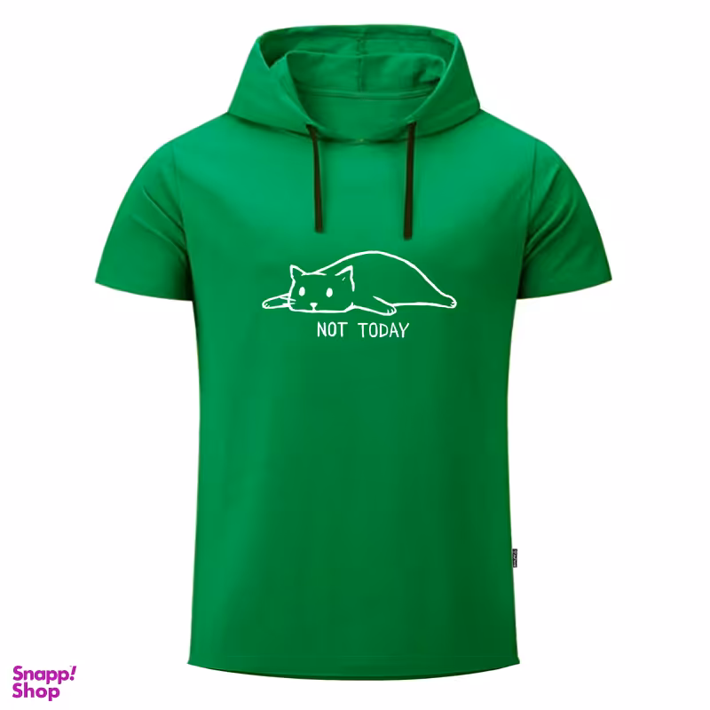 تیشرت کلاه دار  آستین کوتاه مردانه به رسم مدل امروز نه 1238