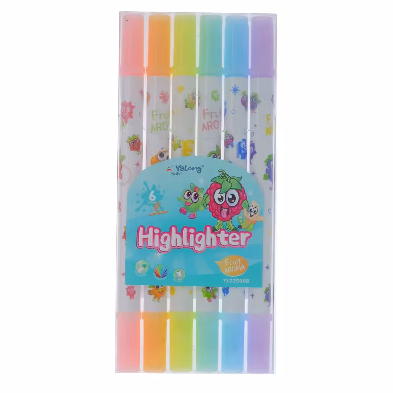 ماژیک علامت گذار دوسر پاستلی 6 رنگ 5008 یالونگ YALONG