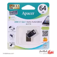 قیمت خرید فلش مموری اپیسر Apacer AH179 ظرفیت 64 گیگابایت USB 3.1 - شبکه ساز