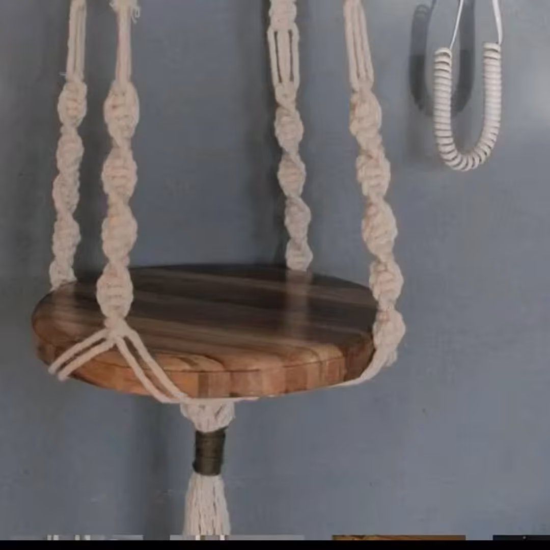 آویز گل مکرومه1