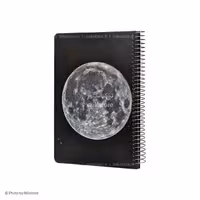 دفتر کاغذ مشکی رقعی طرح ماه سویل کد 501Sevil Black Notebook No.501