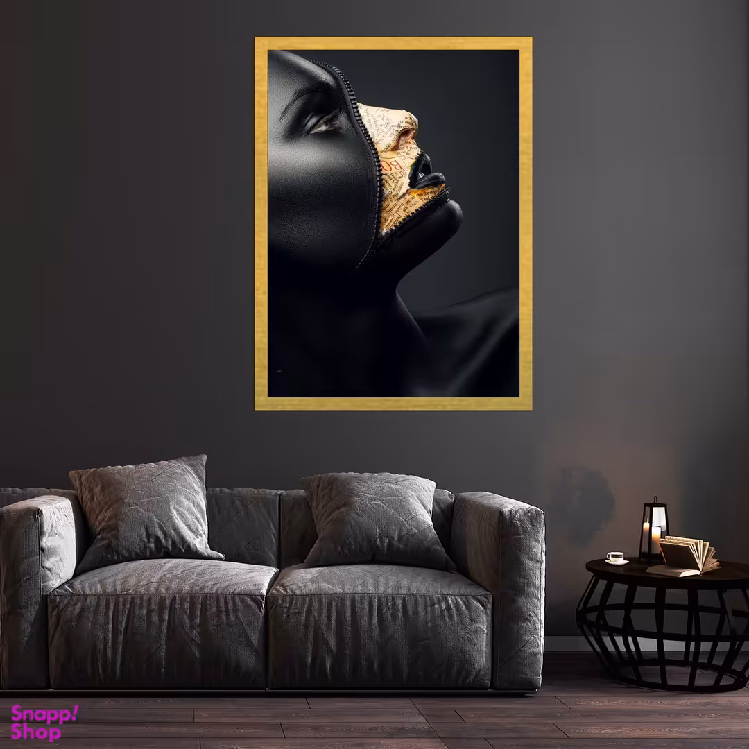 تابلو بکلیت طرح مدلینگ و چهره هنری مدل قاب شاسی T-S1033