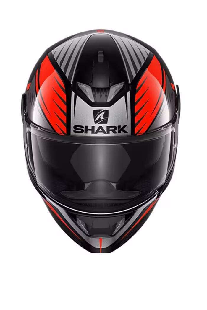 کلاه کاسکت موتورسیکلت مشکی Skwal22 هالر ایمنی بسته شارک Shark