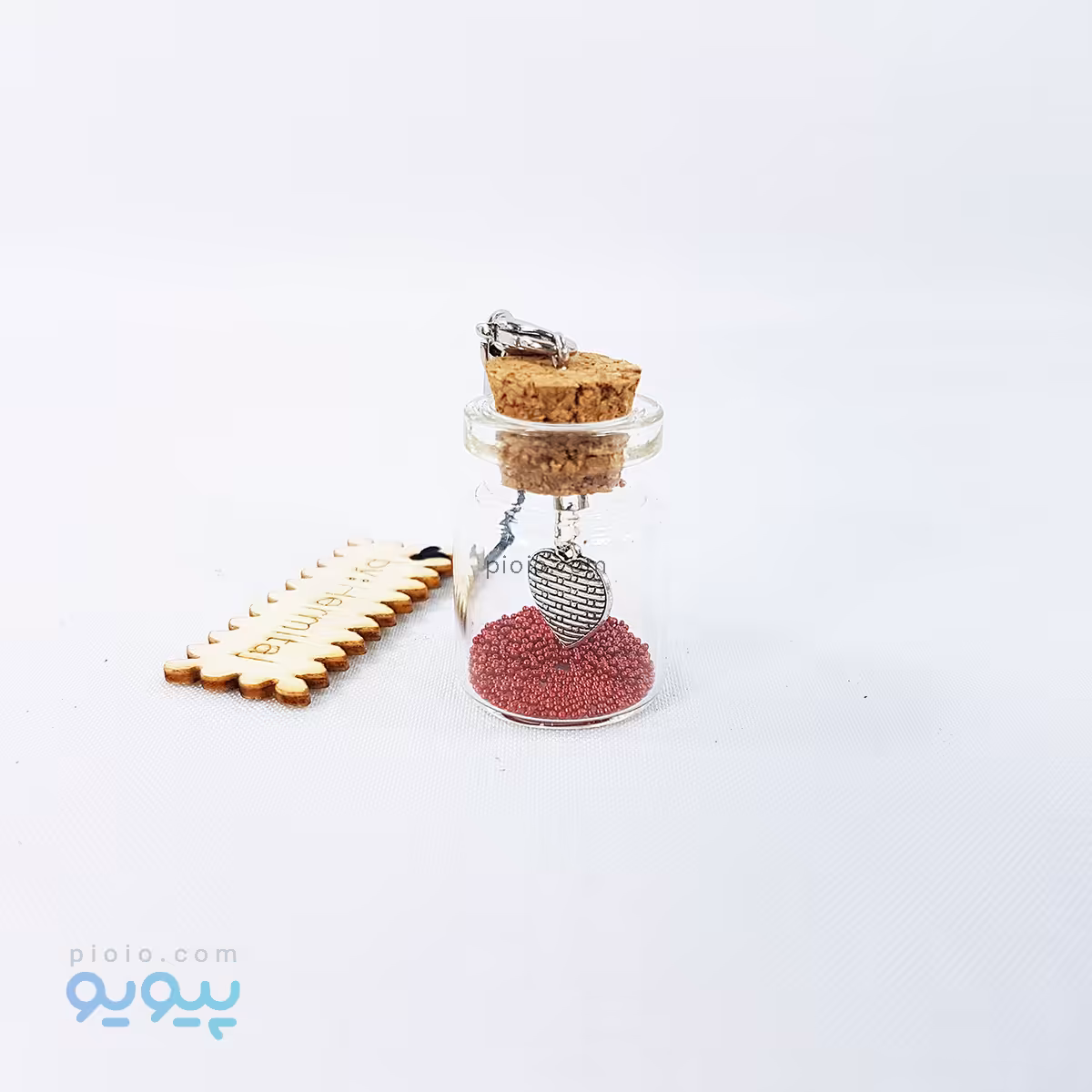 شیشه چوب پنبه مینی طرح قلب