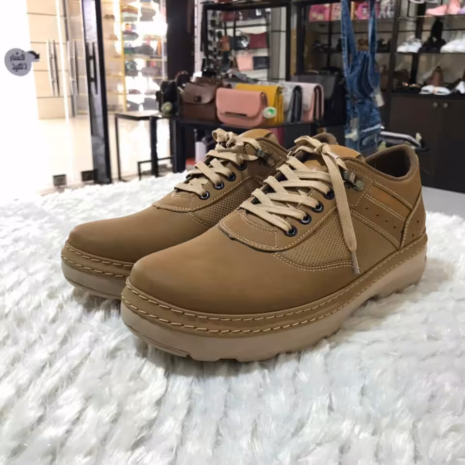 کفش مردانه بندی رنگ عسلی