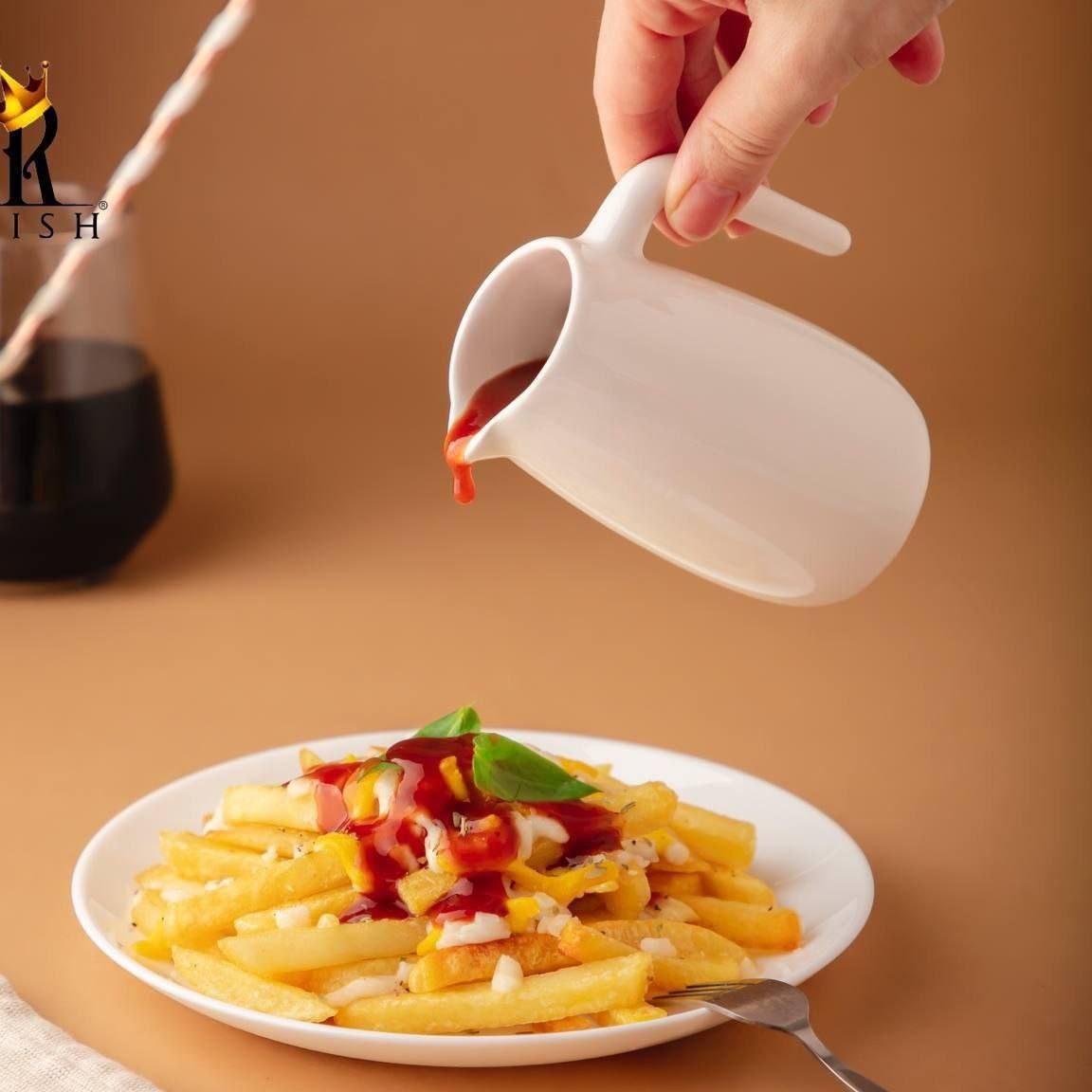 سس خوری سرامیکی کیش رنگ سفید
