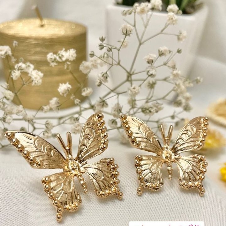 گوشواره مجلسی طرح پروانه زنانه و دخترانه