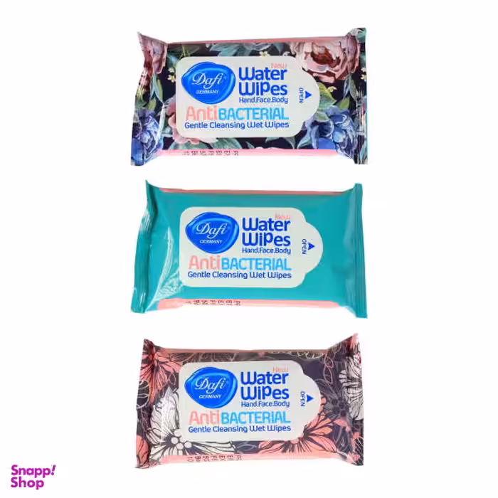 دستمال مرطوب دافی (Dafi) مدل Anti Bacterial G مجموعه 3 عددی