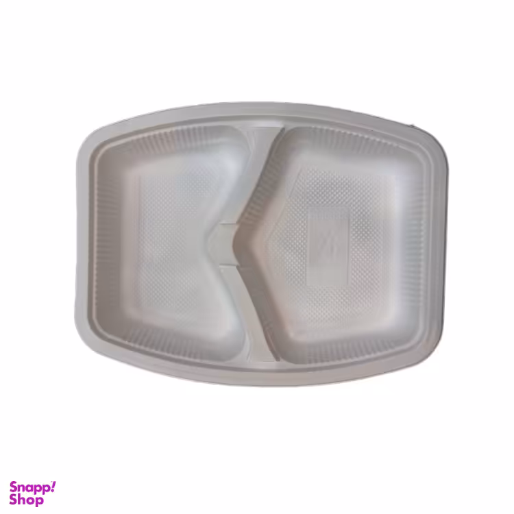 ظرف یکبار مصرف دوخانه گیاهی آملون کد 39/11072 بسته ۶ عددی