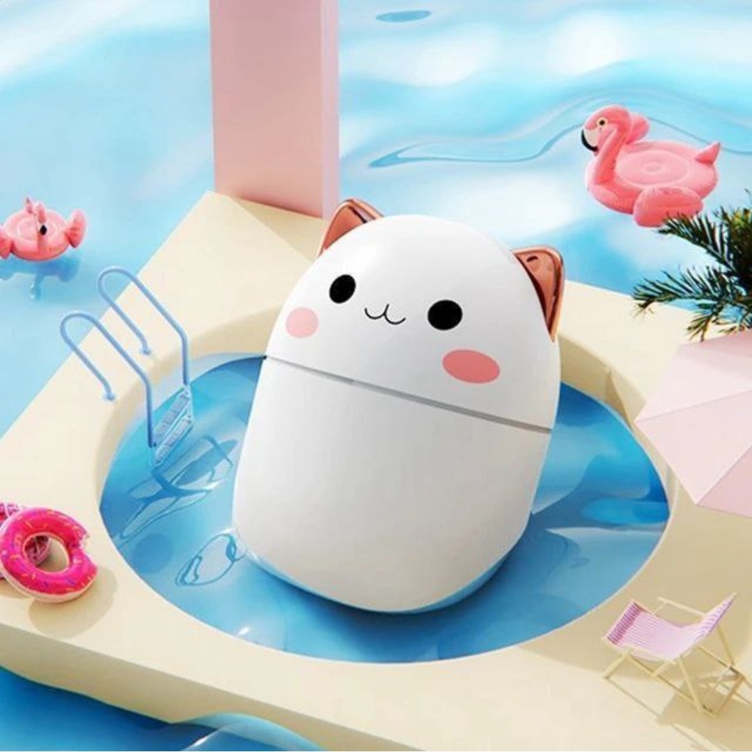 دستگاه بخور و چراغ خواب رو میزی طرح گربه