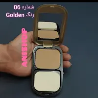 پنکک اورجینال  MAX FACTOR  طلایی شماره 06رنگ گلدن رطوبت رسان و تغذیه کننده پوست دارای آینه  دارای spf 15 ساخت ایرلند
