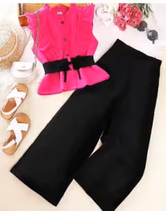 ست بلوز و شلوار کرپ مزونی