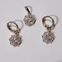 ست گوشواره و پلاک گردنبند ژوپینگ 